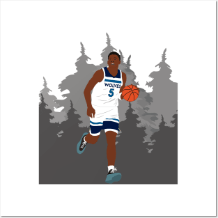 Basketball player Anthony Edwards in action Posters and Art